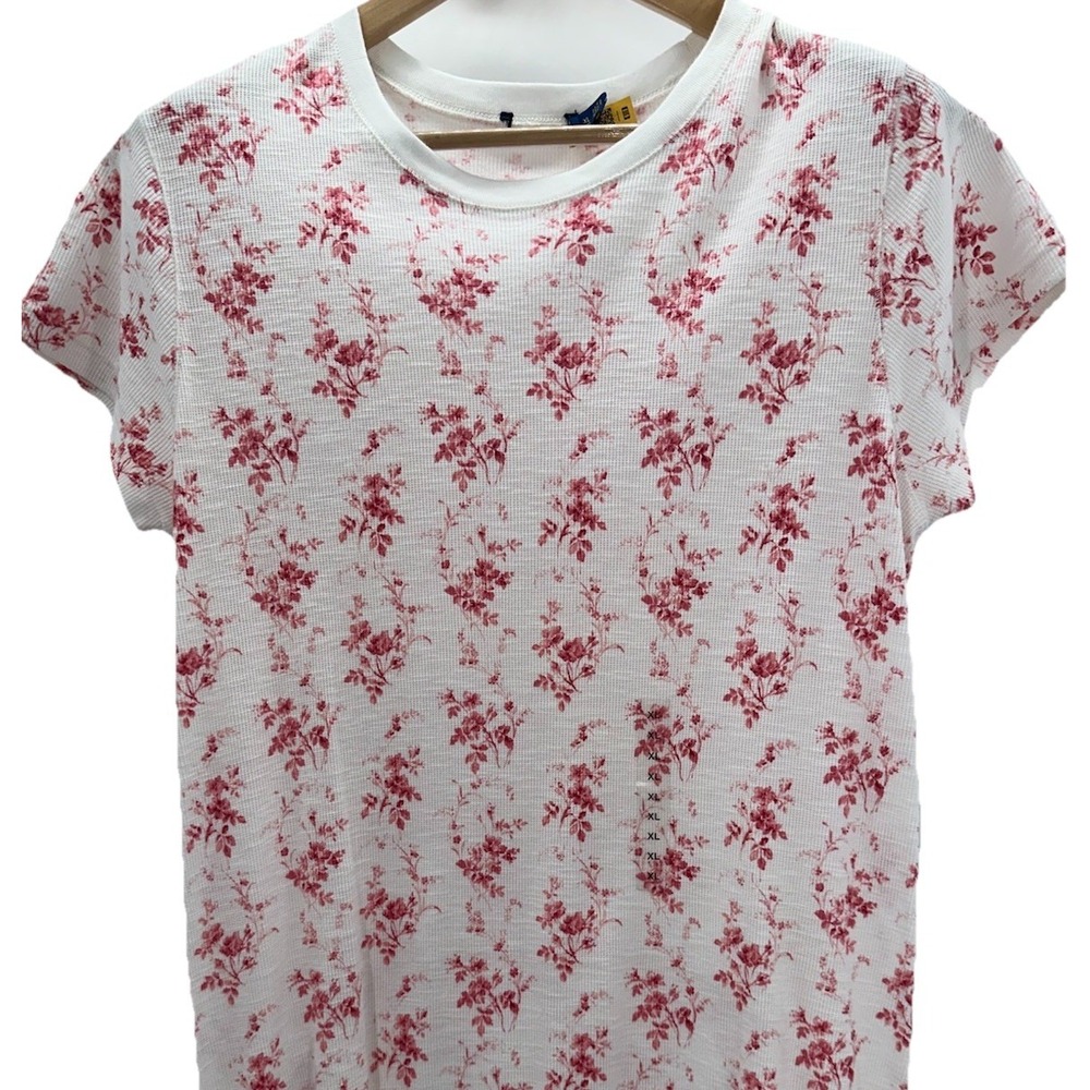 NEW POLO RALPH LAUREN Women's Floral Print Waffle Knit Ribbed‎ Midi Dress Cotton
